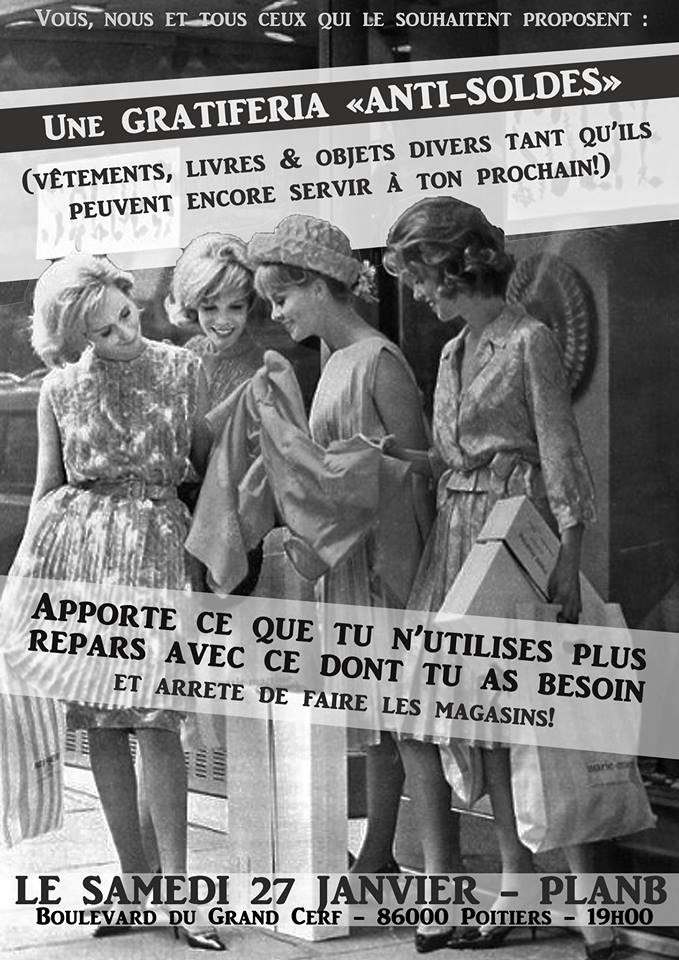 Gratiferia « anti-soldes » à Poitiers