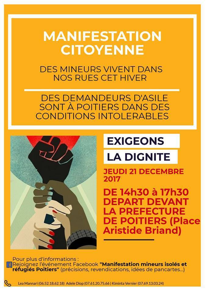 Manifestation pour les mineurs isolés et les demandeurs d&rsquo;asile