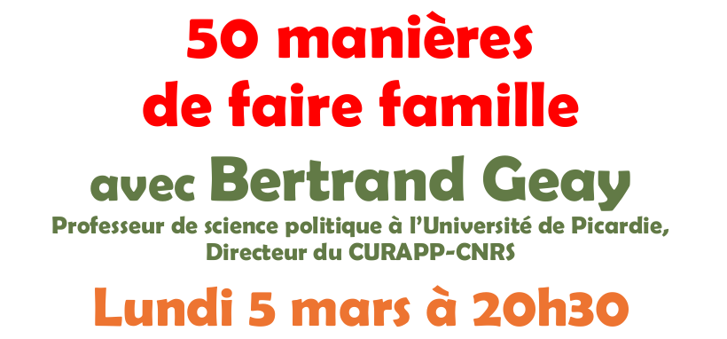Conférence-débat à Poitiers : 50 manières de faire famille