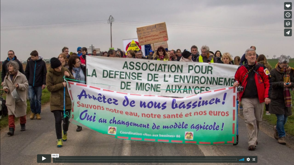 Vidéo sous-titrée de la grande manifestation citoyenne de Migné Auxances (86) contre le projet délirant de 43 bassines dans la Vienne
