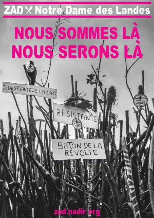 Rassemblement à Poitiers contre les expulsions à Notre Dame des Landes