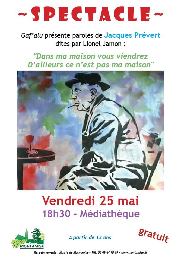 Spectacle Prévert à Montamisé