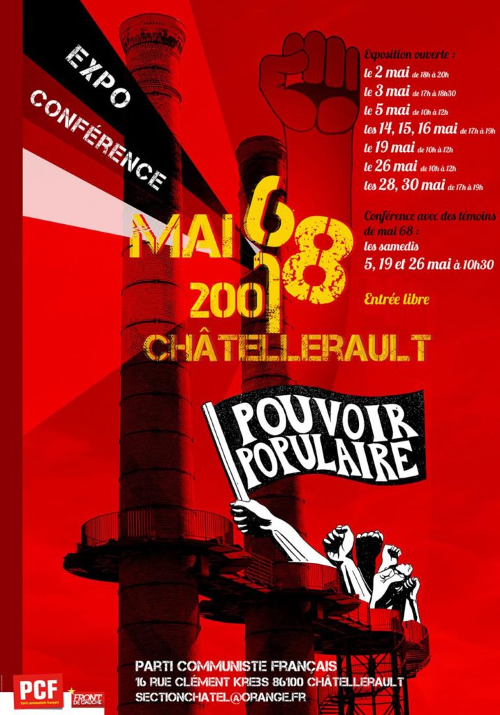 Conférence : « Au Printemps, de quoi rêvaient-ils ? 1968 – 2018 » à Châtellerault