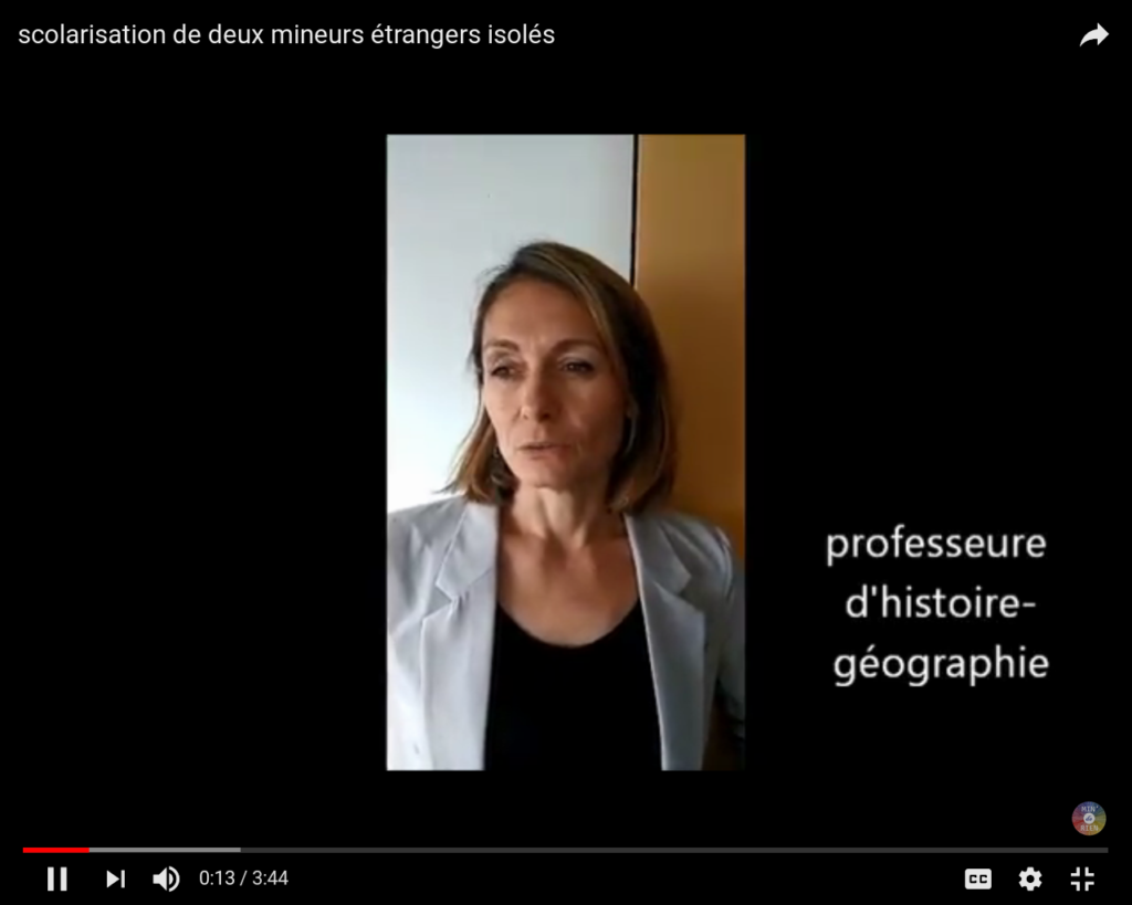 Scolarisation de deux mineurs étrangers isolés. Une vidéo de témoignage d’une enseignante de Civray