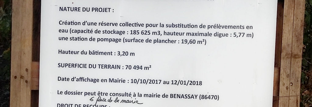 « Bassines » les panneaux d’aménager fleurissent