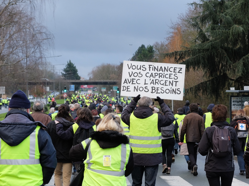Les « gilets jaunes » à Mirebeau vendredi 12 avril…