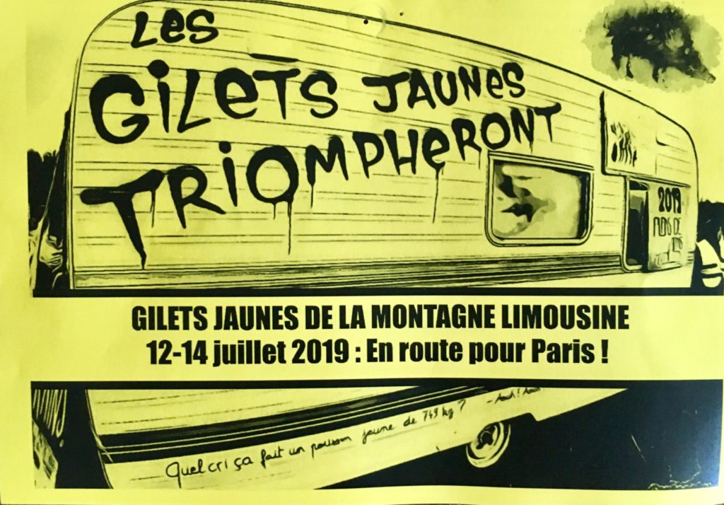 La caravane des Gilets Jaunes de Châtellerault à Tours 13/07/2019