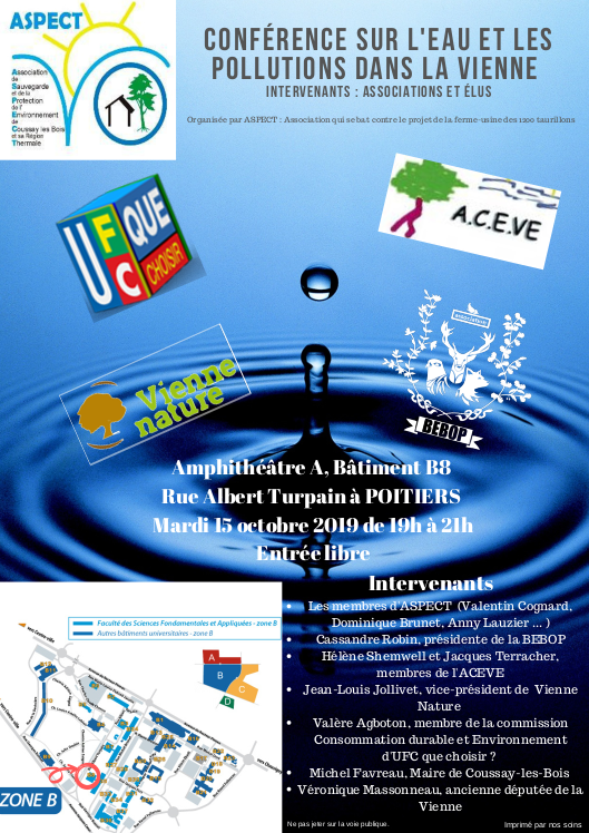 Conférence sur l&rsquo;eau et les pollutions dans la Vienne