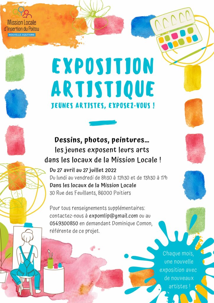 Expo de jeunes artistes à la Mission Locale de Poitiers