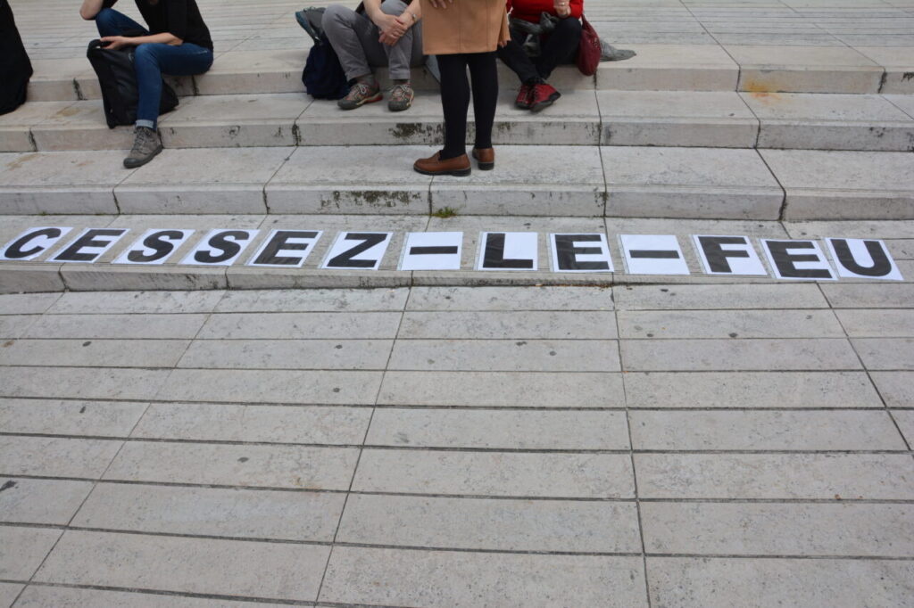[Photos-Vidéo] Solidarité avec Gaza, solidarité avec la Palestine : le 6 avril à Poitiers