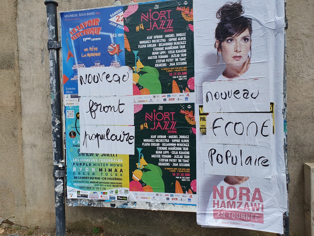 [tract] Nouveau Front Populaire, distribué lors de la manifestation du 15 juin à Poitiers