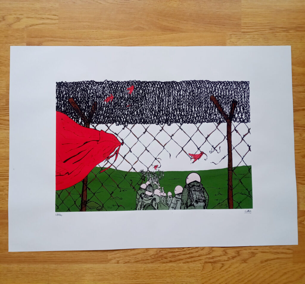 Sérigraphie de soutien à la Palestine