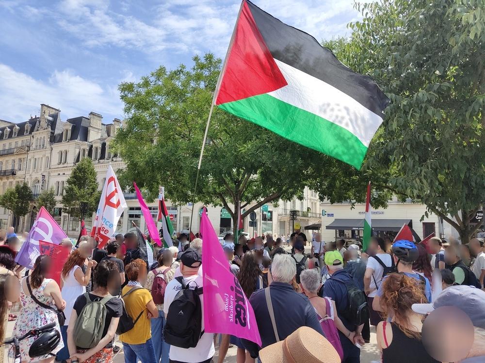 [photo, allocutions] Manifestation Palestine du 14 juin 2025 à Poitiers