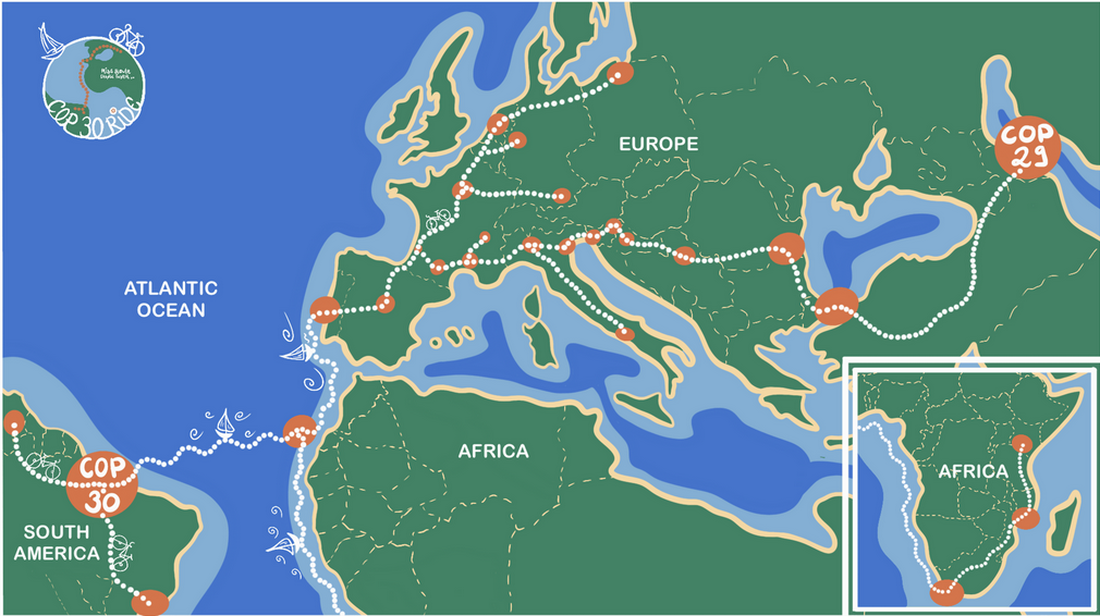 Un raid longue distance pour interpeller sur le climat : le « COP30 Bike ride » passe en Vienne !