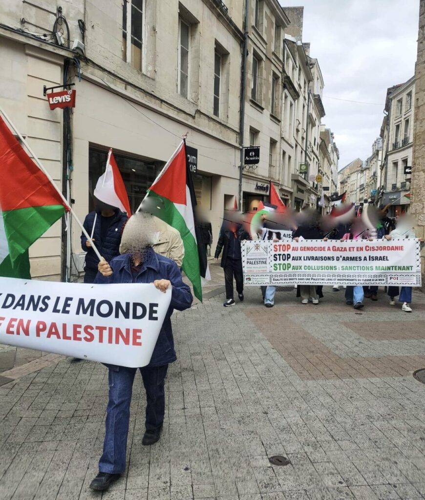 Photos et allocution du Comité Poitiers Palestine du 10 octobre
